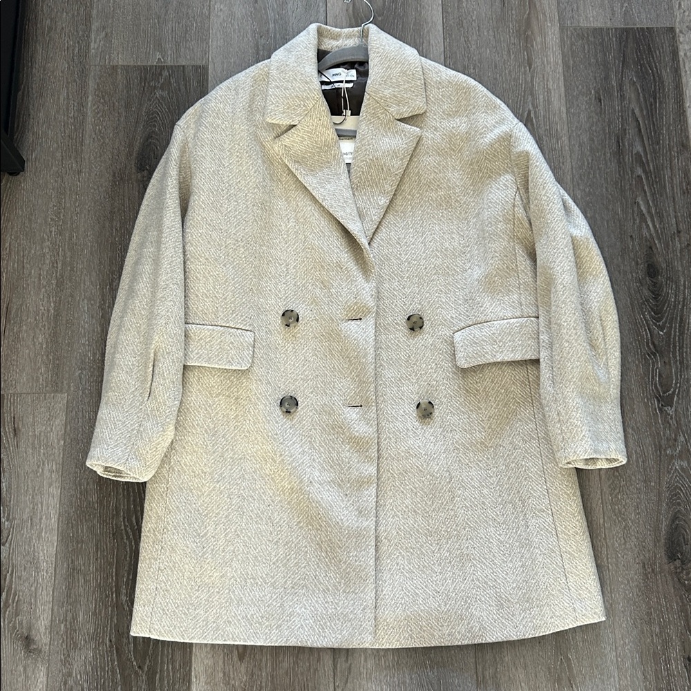Mango Wool Blend Coat Size Small NWT